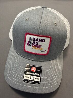 Richardson 112 Band As One Nashville Gray & White Mesh Trucker Hat OSFM